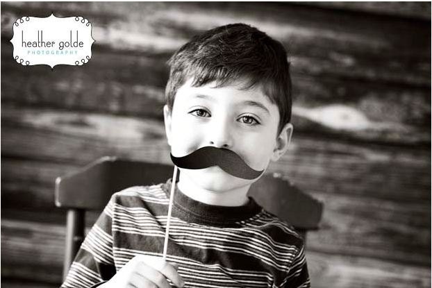Photo Booth Props. Mustaches on a Stick - Set of Eight Mustaches