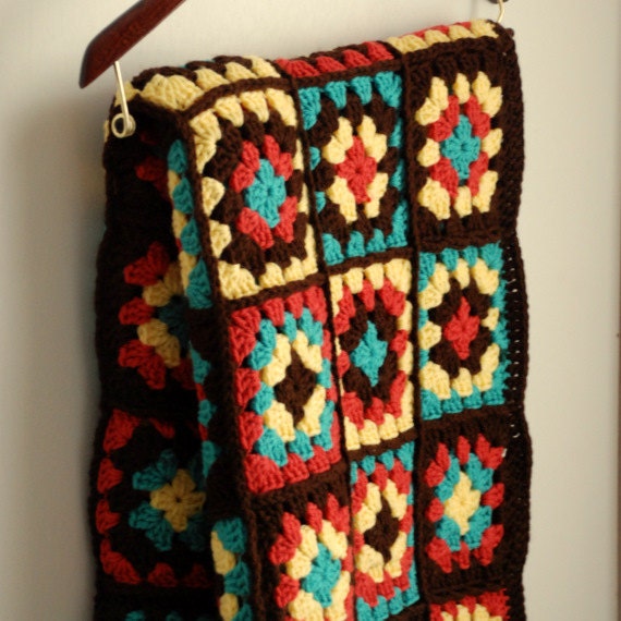 Crochet Blanket Bohemian Granny Square