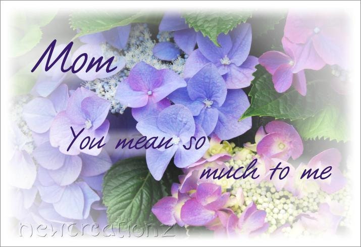 Mother's day card Hydrangea print 3D