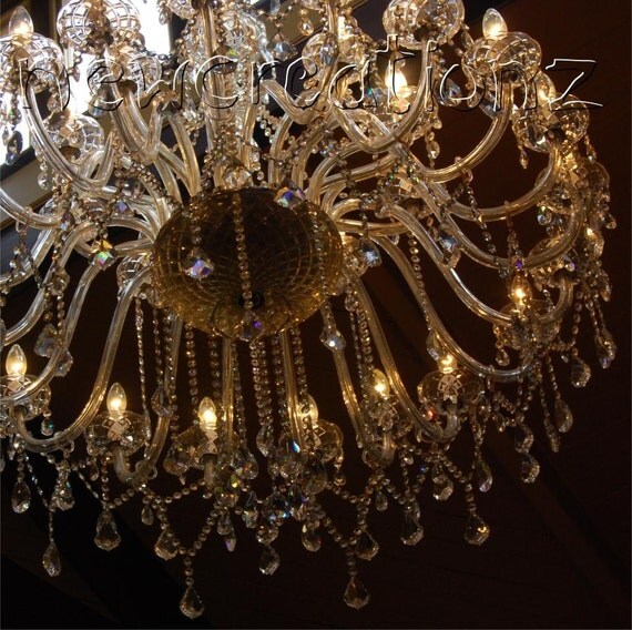 Printable photo Glass Chandelier photographic print - anitique vintage 8x10 10x10 16x20 11x14 20x30