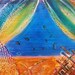 Pacific inspired painting -  printable copy of original acrylic mixed media