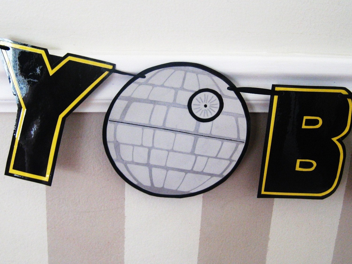 Star Wars HAPPY BiRTHDAY Banner - Death Star Space Station