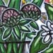 Daisies Acrylic Still Life Painting Original on a green and purple background