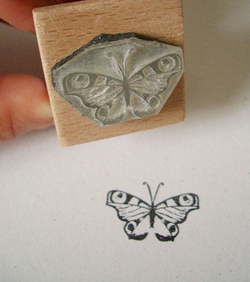 Small Butterfly Rubber Stamp
