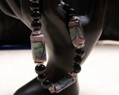 CLEARANCE - Purple Swirl Lampwork Bracelet