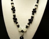 Black and White Glass Necklace