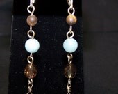 Light Green Moonstone Dangle Earrings