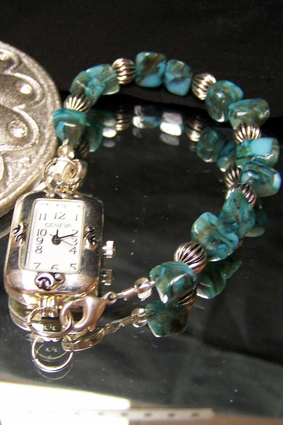 Turquoise Chip Watch