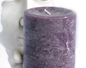 Candle: Fragrant Purple Patchouli Pillar Candle 3x3.5