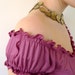 Serene - long asymmetrical jersey dress with a side slit, soft rose color, size M-L