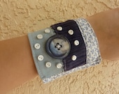 READY TO SHIP, 50% Off...Wrap Me in Blue and Call Me Vintage Cuff