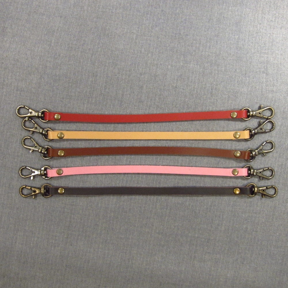 NEW Japanese leather double sided purse strap - 9 1/2"