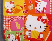 iPad 4, 3 ,2 OR 1 Padded Sleeve Case with Button Tab - Hello Kitty Music