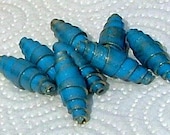 8 Polymer clay Coissantlike shape beads (n1001)