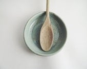 Spoon Rest in light granite blue Stoneware Ceramic Pottery