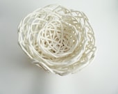 MADE TO ORDER - Porcelain Paperclay Filigree Nested  Bowls in white - Set of three -   Porcelain paperclay