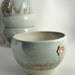 Bowl Red Flower in light blue - Stoneware (grès) Bowl