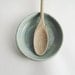Spoon Rest in light granite blue Stoneware Ceramic Pottery