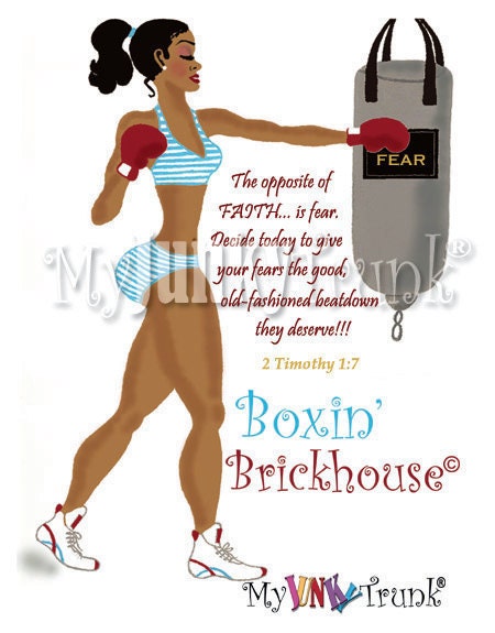 Boxin' Brickhouse- African American Art Print