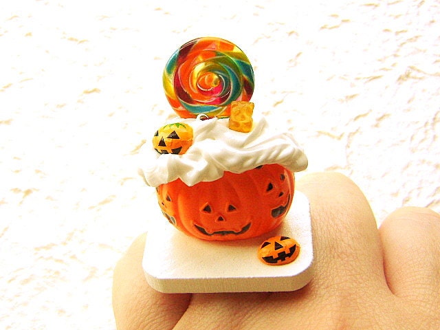 Halloween Ring Ice Cream Canady Miniature Food Kawaii Jewelry