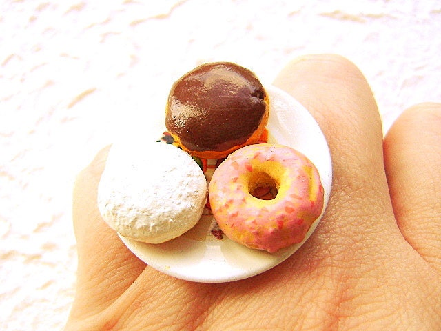 Food Ring Miniature Food Jewelry Donuts