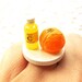 Kawaii Food Ring Orange Miniature Food Jewelry Fighting a Cold