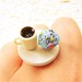 Cute Cupcake Ring Coffee Miniature Food Jewelry