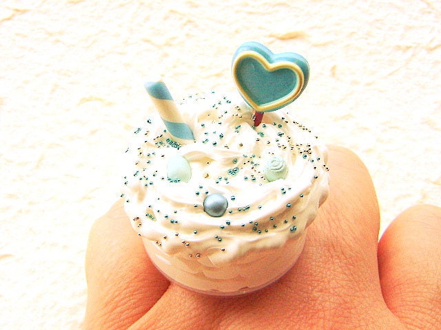 Kawaii Food Ring Ice Cream Candy Miniature Food Jewelry
