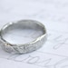 recycled silver wedding band ring . custom rustic wedding ring with inscription . simple unique wedding band ring