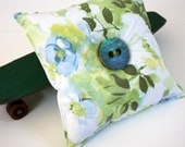 Recycled Skateboard Novelty Button Throw Pillow-Vintage Secret Garden