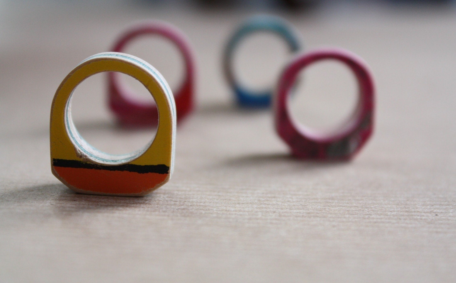 Recycled Skateboard Bling Bling Custom Ring