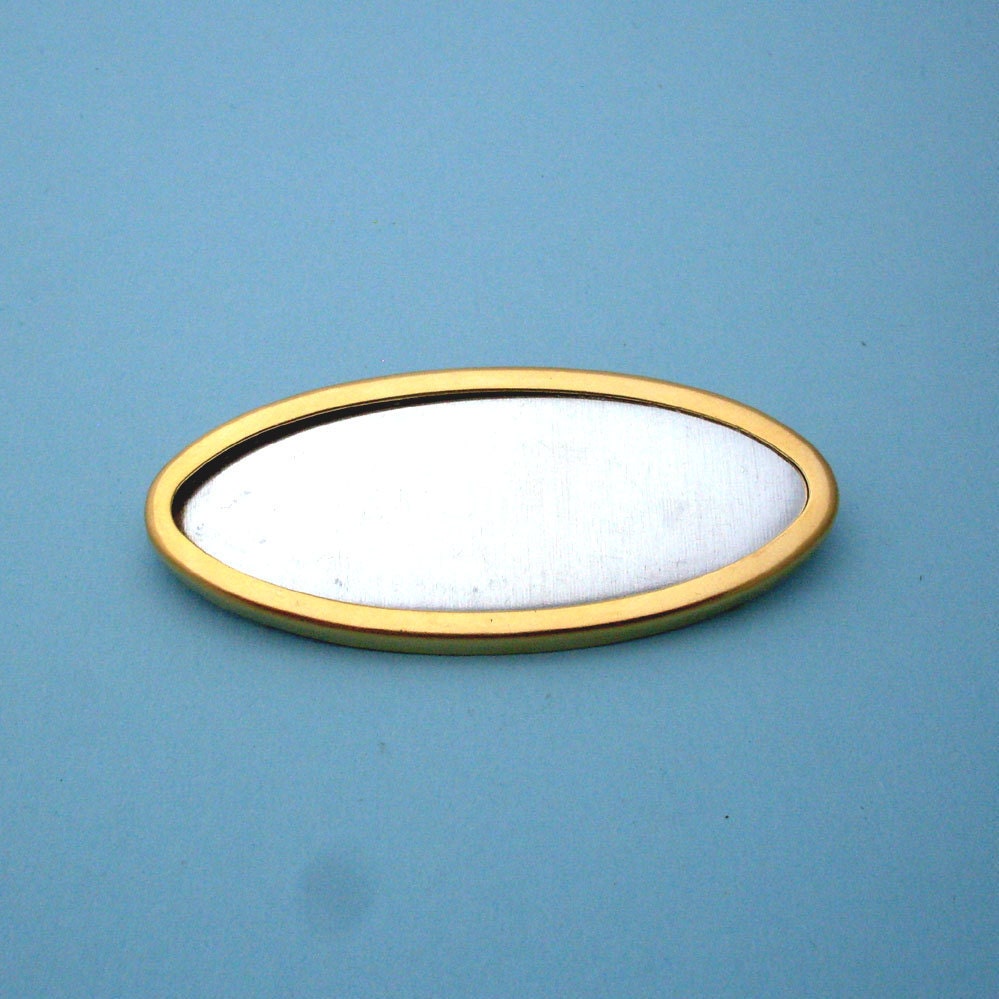 Gold Plated Oval Pin Setting Frame Mounting 117G
