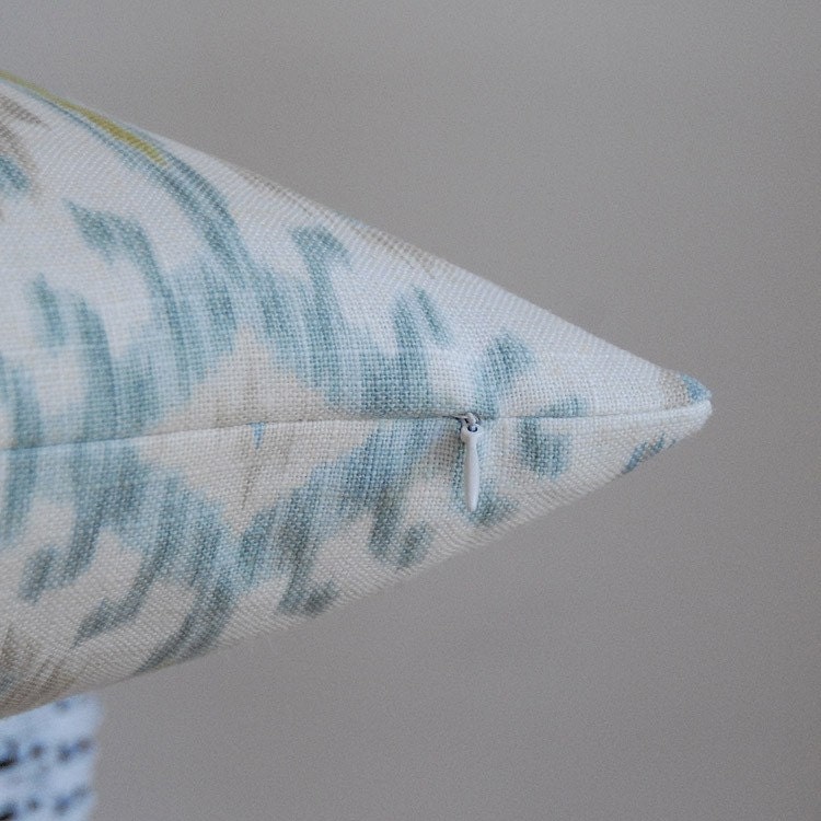 Ikat Print Pillow Cover 18x18 inch Linen Blend by Robert Allen