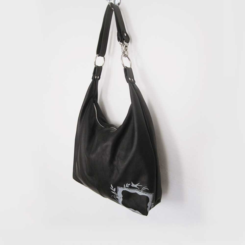 zip tote - large bag - customizable leather bag - personalization
