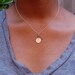 Sterling Silver Tiny Disk with Hematite Bead Necklace
