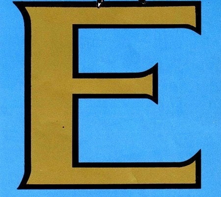 Gold Leaf Decals Alphabet Letters from Duro Decal Co. of Chicago 1930s Vintage Ephemera ABCs for Decoupage Altered Art Decalomania Art Deco