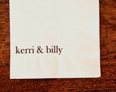 Personalized Paper Cocktail Napkins: First Names