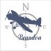 AIRPLANE WITH NAME decal- plane decal - vinyl aviation design