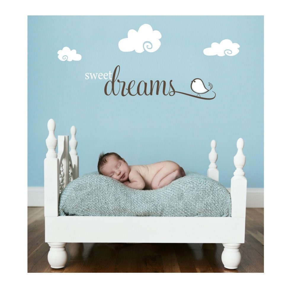 Sweet Dreams - Baby Vinyl Decal - Nursery - Birdie