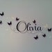 Butterfly Custom Name Decal - Vinyl Wall Art - Butterflies - Vinyl