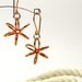 Copper Coil Earrings, Flower Earrings, Everyday Earrings