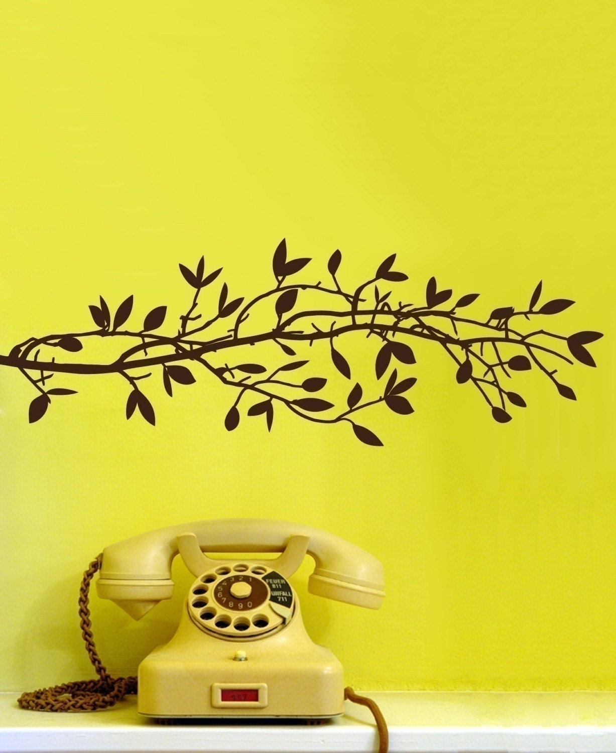SALE-  Small Leafy Branch Graphic item 30022 Vinyl Wall Decal, Sticker