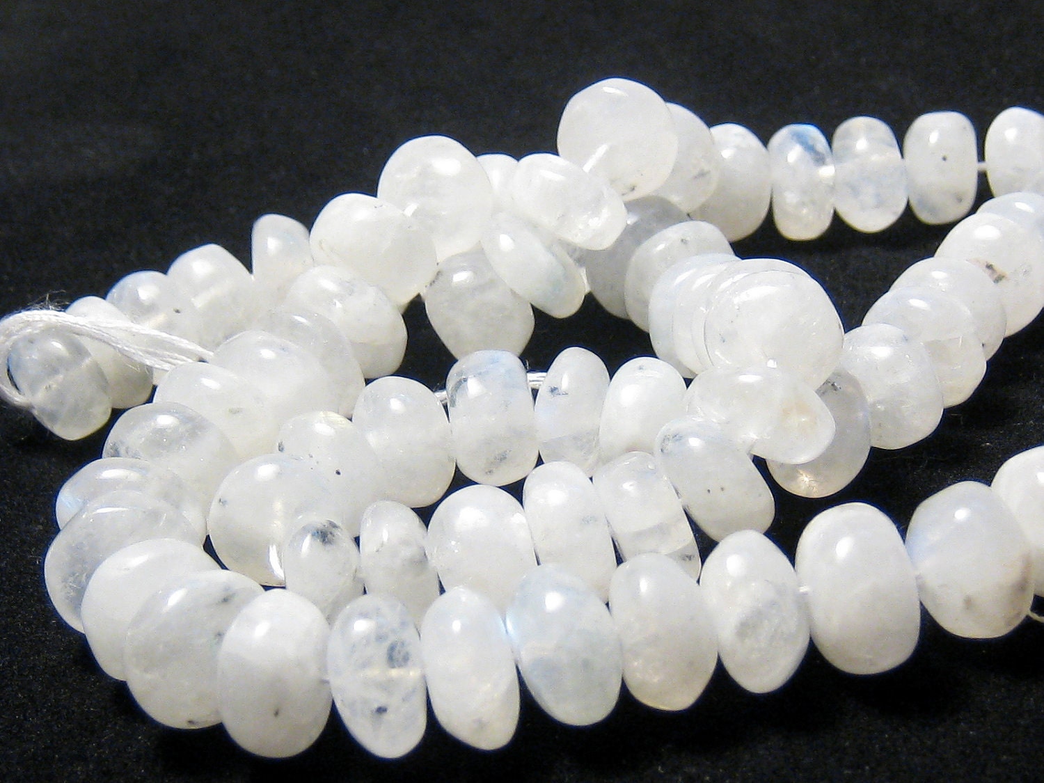 Rainbow Moonstone Rondelle Gemstone Beads 9x4mm full strand