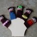 ON SALE.  Five Little Monkeys Finger Puppet Set  (Includes five differently dressed monkeys.)  We can create custom listings of individual puppets or puppet sets.