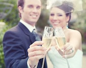Peacock Wedding Champagne Flutes, Crystal, Personalized Toasting Flutes, Wedding Decor
