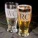 4 Pilsner Glasses, Monogrammed, Etched Glass, Groomsmen Gifts