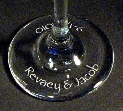 Monogrammed Champagne Flutes, Fall Wedding, Engraved Personalized