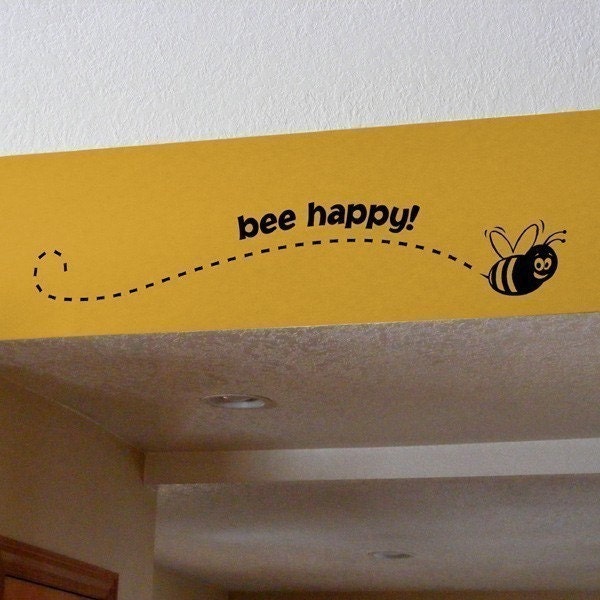Bee Happy Vinyl Decal