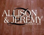XL Wedding Dance Floor Decal  Our Big Day Monogram 0126
