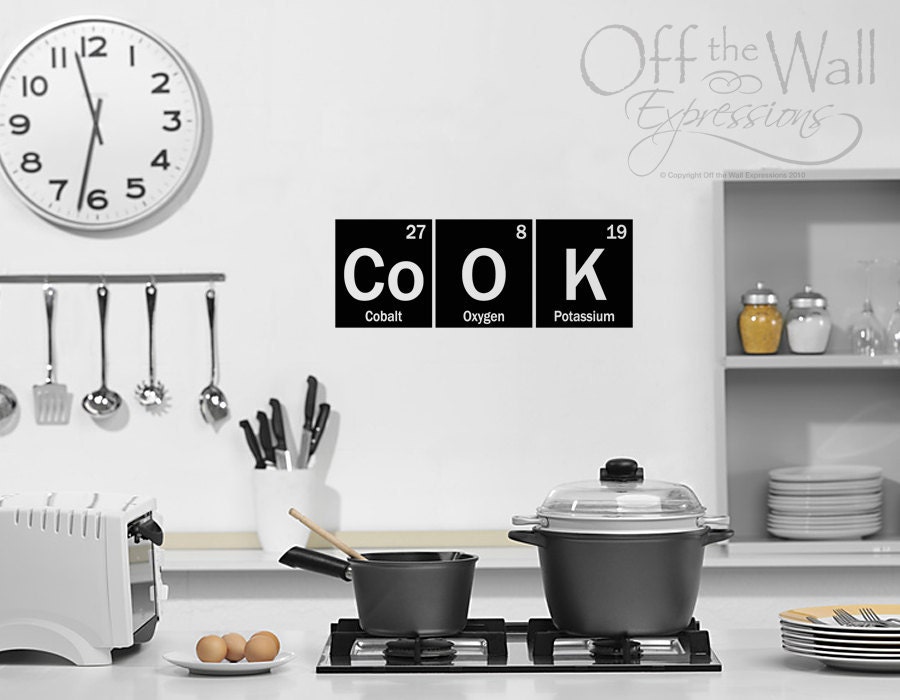 Periodic Table 'CoOK' vinyl decal